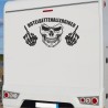 Aufkleber Wohnmobil Wohnwagen Reise Camping Auto Reisemobil Möwe Meer Kompass Globus Strand Palme Urlaub Spruch Familie Zuhause