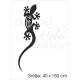 Glas Dekor Aufkleber Blumen Gecko Echse Salamander  Blüte Tribal Tattoo Fenster, Lack & Glas