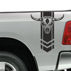 Aufkleber Pick UP Dodge Gelände Offroad Widder RAM Dekor Streifen Amerikanische Flagge Amerika BIG WHEEL Viper Seitenstreifen