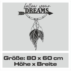 Wandaufkleber Wandtattoo Träume Dreams Traumfänger Feder Teufel Teufelchen Liebe Sex Leidenschaft Schriftzüge Feder Engel