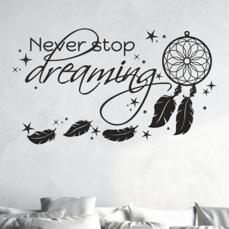 Wandaufkleber Wandtattoo Träume Dreams Traumfänger Feder Teufel Teufelchen Liebe Sex Leidenschaft Schriftzüge Feder Engel
