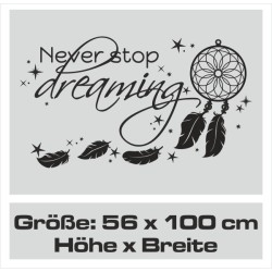 Wandaufkleber Wandtattoo Träume Dreams Traumfänger Feder Teufel Teufelchen Liebe Sex Leidenschaft Schriftzüge Feder Engel