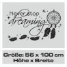 Wandaufkleber Wandtattoo Träume Dreams Traumfänger Feder Teufel Teufelchen Liebe Sex Leidenschaft Schriftzüge Feder Engel