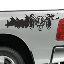 Aufkleber Pick UP Dodge Gelände Offroad Widder RAM Dekor Streifen Amerikanische Flagge Amerika BIG WHEEL Viper Seitenstreifen