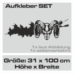 Aufkleber Pick UP Dodge Gelände Offroad Widder RAM Dekor Streifen Amerikanische Flagge Amerika BIG WHEEL Viper Seitenstreifen