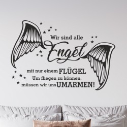 Wandaufkleber Wandtattoo Träume Dreams Traumfänger Feder Teufel Teufelchen Liebe Sex Leidenschaft Schriftzüge Feder Engel