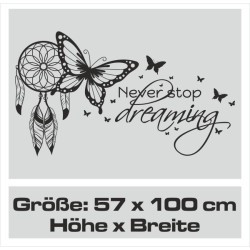 Wandaufkleber Wandtattoo Träume Dreams Traumfänger Feder Teufel Teufelchen Liebe Sex Leidenschaft Schriftzüge Feder Engel