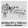 Wandaufkleber Wandtattoo Träume Dreams Traumfänger Feder Teufel Teufelchen Liebe Sex Leidenschaft Schriftzüge Feder Engel