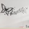 Wandaufkleber Wand Tattoo Aufkleber Musik Sound Rock Gitarre Bass DJ Totenkopf Noten Notenschlüssel Song Swing Pusteblume