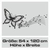Wandaufkleber Wand Tattoo Aufkleber Musik Sound Rock Gitarre Bass DJ Totenkopf Noten Notenschlüssel Song Swing Pusteblume