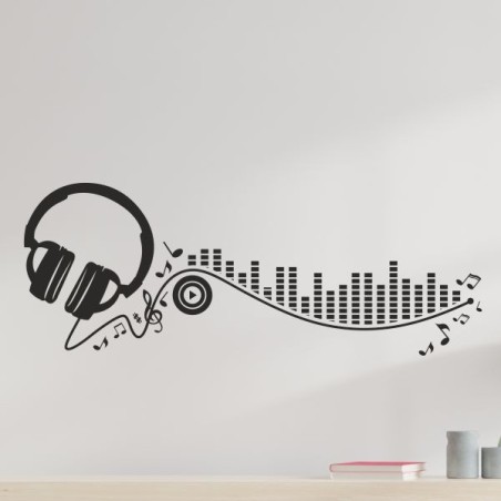 Wandaufkleber Wand Tattoo Aufkleber Musik Sound Rock Gitarre Bass DJ Totenkopf Noten Notenschlüssel Song Swing Pusteblume