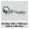 Wandaufkleber Wand Tattoo Aufkleber Musik Sound Rock Gitarre Bass DJ Totenkopf Noten Notenschlüssel Song Swing Pusteblume