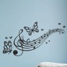 Wandaufkleber Wand Tattoo Aufkleber Musik Sound Rock Gitarre Bass DJ Totenkopf Noten Notenschlüssel Song Swing Pusteblume
