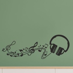 Wandaufkleber Wand Tattoo Aufkleber Musik Sound Rock Gitarre Bass DJ Totenkopf Noten Notenschlüssel Song Swing Pusteblume