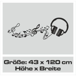 Wandaufkleber Wand Tattoo Aufkleber Musik Sound Rock Gitarre Bass DJ Totenkopf Noten Notenschlüssel Song Swing Pusteblume
