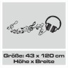 Wandaufkleber Wand Tattoo Aufkleber Musik Sound Rock Gitarre Bass DJ Totenkopf Noten Notenschlüssel Song Swing Pusteblume