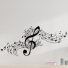 Wandaufkleber Wand Tattoo Aufkleber Musik Sound Rock Gitarre Bass DJ Totenkopf Noten Notenschlüssel Song Swing Pusteblume