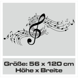 Wandaufkleber Wand Tattoo Aufkleber Musik Sound Rock Gitarre Bass DJ Totenkopf Noten Notenschlüssel Song Swing Pusteblume