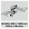 Wandaufkleber Wand Tattoo Aufkleber Musik Sound Rock Gitarre Bass DJ Totenkopf Noten Notenschlüssel Song Swing Pusteblume