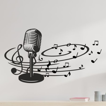 Wandaufkleber Wand Tattoo Aufkleber Musik Sound Rock Gitarre Bass DJ Totenkopf Noten Notenschlüssel Song Swing Pusteblume