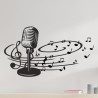 Wandaufkleber Wand Tattoo Aufkleber Musik Sound Rock Gitarre Bass DJ Totenkopf Noten Notenschlüssel Song Swing Pusteblume