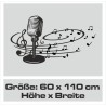 Wandaufkleber Wand Tattoo Aufkleber Musik Sound Rock Gitarre Bass DJ Totenkopf Noten Notenschlüssel Song Swing Pusteblume