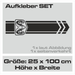 Aufkleber Pick UP Dodge Gelände Offroad Widder RAM Dekor Streifen Amerikanische Flagge Amerika BIG WHEEL Viper Seitenstreifen
