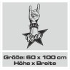 Wandaufkleber Wand Tattoo Aufkleber Musik Sound Rock Gitarre Bass DJ Totenkopf Noten Notenschlüssel Song Swing Pusteblume