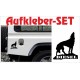 Offroad Motive Aufkleber SET 4x4 Safari Gelände Land Wolf Diesel