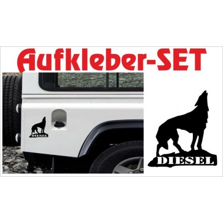 Offroad Motive Aufkleber SET 4x4 Safari Gelände Land Wolf Diesel