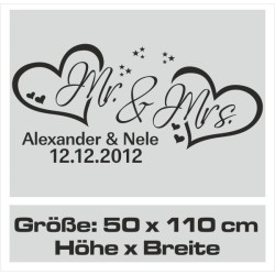 Wandaufkleber Aufkleber Wand Wandtattoo Mann & Frau Mr. & Mrs. Liebe King & Queen Partner Design Leidenschaft Pärchen Paare Ehe