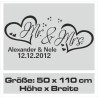 Wandaufkleber Aufkleber Wand Wandtattoo Mann & Frau Mr. & Mrs. Liebe King & Queen Partner Design Leidenschaft Pärchen Paare Ehe
