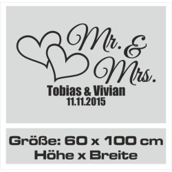 Wandaufkleber Aufkleber Wand Wandtattoo Mann & Frau Mr. & Mrs. Liebe King & Queen Partner Design Leidenschaft Pärchen Paare Ehe