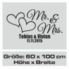 Wandaufkleber Aufkleber Wand Wandtattoo Mann & Frau Mr. & Mrs. Liebe King & Queen Partner Design Leidenschaft Pärchen Paare Ehe