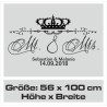 Wandaufkleber Aufkleber Wand Wandtattoo Mann & Frau Mr. & Mrs. Liebe King & Queen Partner Design Leidenschaft Pärchen Paare Ehe