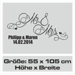 Wandaufkleber Aufkleber Wand Wandtattoo Mann & Frau Mr. & Mrs. Liebe King & Queen Partner Design Leidenschaft Pärchen Paare Ehe