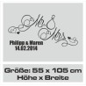 Wandaufkleber Aufkleber Wand Wandtattoo Mann & Frau Mr. & Mrs. Liebe King & Queen Partner Design Leidenschaft Pärchen Paare Ehe