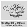 Wandaufkleber Aufkleber Wand Wandtattoo Mann & Frau Mr. & Mrs. Liebe King & Queen Partner Design Leidenschaft Pärchen Paare Ehe