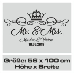 Wandaufkleber Aufkleber Wand Wandtattoo Mann & Frau Mr. & Mrs. Liebe King & Queen Partner Design Leidenschaft Pärchen Paare Ehe
