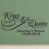 Wandaufkleber Aufkleber Wand Wandtattoo Mann & Frau Mr. & Mrs. Liebe King & Queen Partner Design Leidenschaft Pärchen Paare Ehe