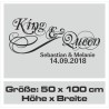 Wandaufkleber Aufkleber Wand Wandtattoo Mann & Frau Mr. & Mrs. Liebe King & Queen Partner Design Leidenschaft Pärchen Paare Ehe