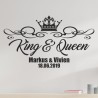 Wandaufkleber Aufkleber Wand Wandtattoo Mann & Frau Mr. & Mrs. Liebe King & Queen Partner Design Leidenschaft Pärchen Paare Ehe