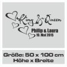 Wandaufkleber Aufkleber Wand Wandtattoo Mann & Frau Mr. & Mrs. Liebe King & Queen Partner Design Leidenschaft Pärchen Paare Ehe