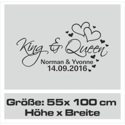 Wandaufkleber Aufkleber Wand Wandtattoo Mann & Frau Mr. & Mrs. Liebe King & Queen Partner Design Leidenschaft Pärchen Paare Ehe