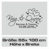 Wandaufkleber Aufkleber Wand Wandtattoo Mann & Frau Mr. & Mrs. Liebe King & Queen Partner Design Leidenschaft Pärchen Paare Ehe