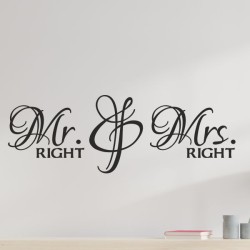 Wandaufkleber Aufkleber Wand Wandtattoo Mann & Frau Mr. & Mrs. Liebe King & Queen Partner Design Leidenschaft Pärchen Paare Ehe