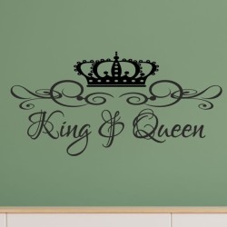 Wandaufkleber Aufkleber Wand Wandtattoo Mann & Frau Mr. & Mrs. Liebe King & Queen Partner Design Leidenschaft Pärchen Paare Ehe