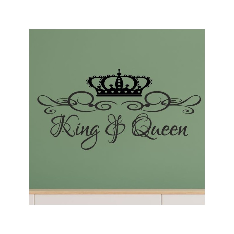 Wandaufkleber Aufkleber Wand Wandtattoo Mann & Frau Mr. & Mrs. Liebe King & Queen Partner Design Leidenschaft Pärchen Paare Ehe
