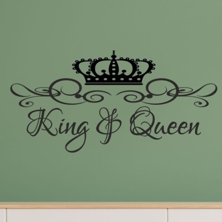 Wandaufkleber Aufkleber Wand Wandtattoo Mann & Frau Mr. & Mrs. Liebe King & Queen Partner Design Leidenschaft Pärchen Paare Ehe
