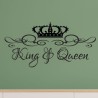 Wandaufkleber Aufkleber Wand Wandtattoo Mann & Frau Mr. & Mrs. Liebe King & Queen Partner Design Leidenschaft Pärchen Paare Ehe